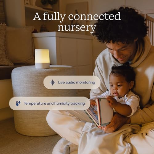 Nanit Sound and Light Smart Baby Night Light and Sound Machine | Audio Monitor | Cry Detection Alert Feature | OK to Wake Alarm Clock for Kids | Temp & Humidity Tracking | Rechargeable Battery | WiFi