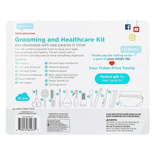 Smart Care Baby 16-Piece Baby Grooming & Healthcare Set - with Carrying Case