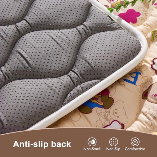 Baby Play Mat - 71" X 59",Premium Thicker Foam One-Piece Machine Washable, Extra Large Anti-Slip Soft Cushioning Foam Playmats for Babies and Toddlers, Foldable Baby Crawling Mat for Playpen