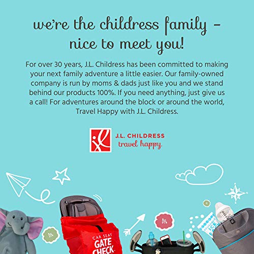 J.L. Childress Cups 'N Cargo Universal Stroller Caddy Organizer - Essential Travel Accessories for Baby Stroller, Includes Cup Holders & Mesh Storage Bag, Fits UPPAbaby, Doona, Nuna, & More - Black