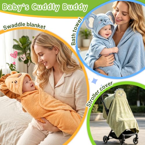 TREENEWBE Toddler Hooded Bath Towels 9PCS
