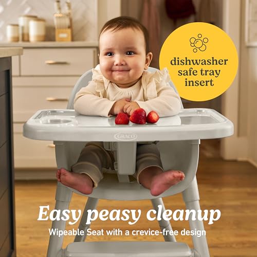 Graco Ready2Dine 4-in-1 Highchair, Portable High Chair with 4 Growing Stages, Foldable Baby High Chair, Toddler Feeding Seat, Youth Stool, and Big Kid Seat, Walker