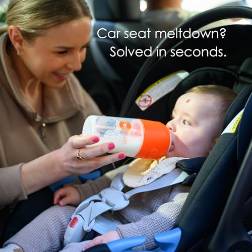 PopYum 9 oz Blue Anti-Colic Formula Making Baby Bottles, 3-Pack