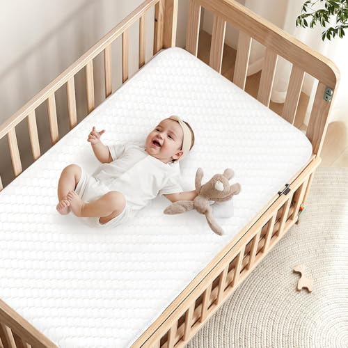 SCHNAUZER HOME Crib Mattress, Dual-Sided Breathable Baby and Toddler Memory Foam Mattress with Removable and Washable Cover, 100% Knitted Fabric, Fits Standard Cribs and Toddler Beds, 52" x 28" x 5"