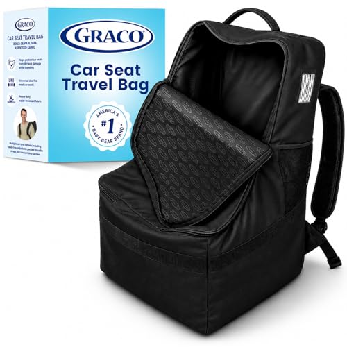 Graco Padded Car Seat Travel Bag & Infant Carrier Backpack, Black