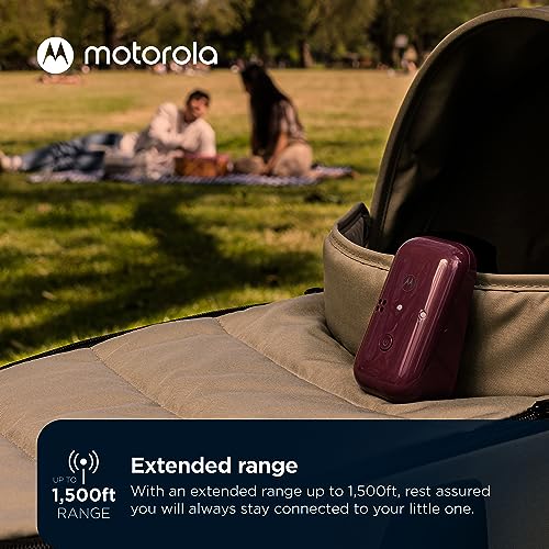 Motorola Nursery PIP12 Baby Monitor Audio Only, Portable and Rechargeable, No WiFi Needed, 1500ft Range HD Sound with Auto Off, Includes Water-Resistant Travel Case