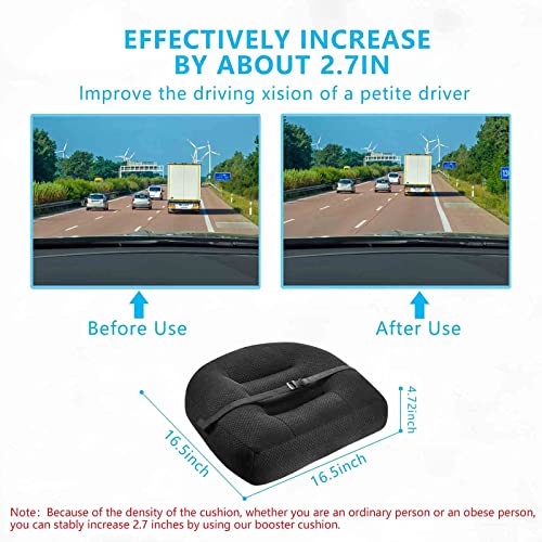 ZAVM Adult Booster Seat for Car, 17"*17",4" Thick Car Seat for Short Drivers, Butt Cushion for Office Chairs, Car Seat Cushions for Driving