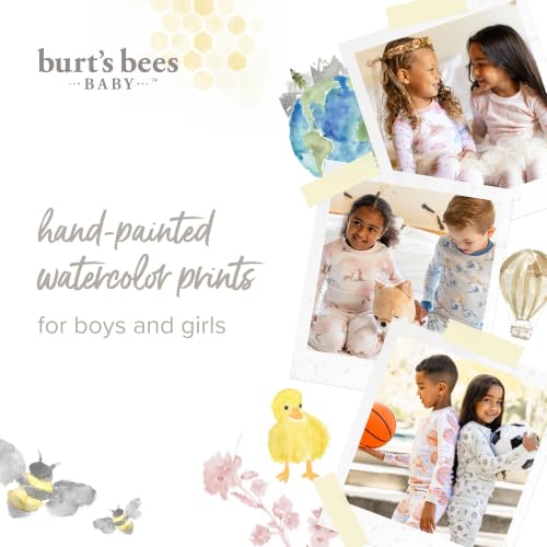 Burt's Bees Baby Girls Organic Cotton Pajamas, Toddler PJ Set, 2-PC