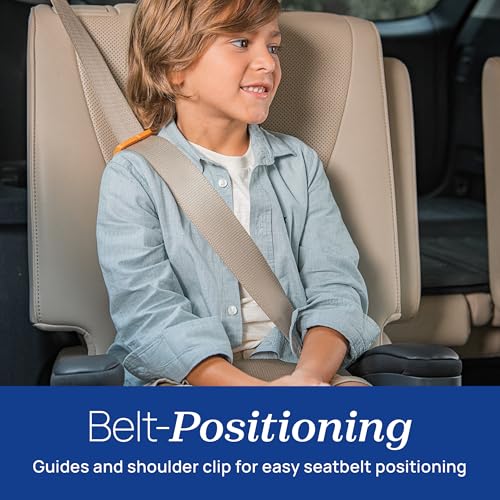 Chicco GoFit ClearTex Plus Backless Booster Car Seat, Latch Attachment, Quick-Release Latch Removal, Portable Car Booster Seat for Children at Least 4 Years Old and 40-110 lbs, Obsidian/Black