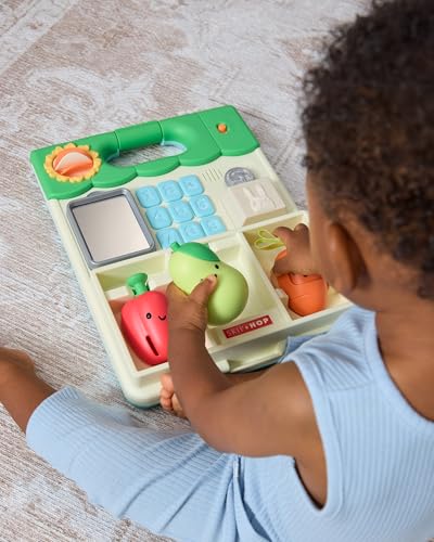 Skip Hop Baby Walker 5-in-1 Sit to Stand Convertible Light Up Walker with 50+ Activities for Developmental Play, Songs and Sounds 3 Adjustable Handle Heights and Speed Control Switch Farmstand Age 6m+