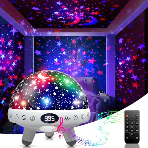 YACHANCE Kids Sound Machine with Night Light Projector,29 Soothing Sounds Baby Night Light Star Projector for Kids Room,White Noise Machine for Baby Sleeping Soother,Nursery Lamp,Bedroom Decor