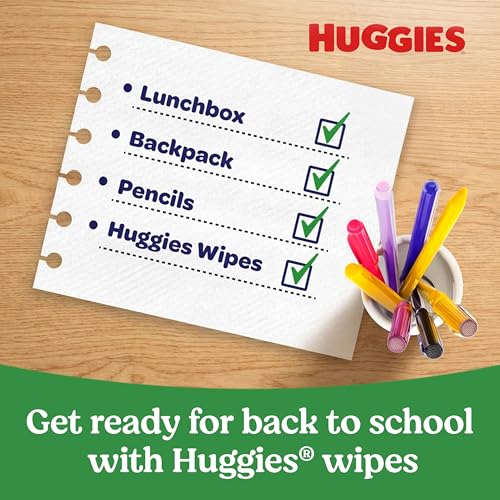 Huggies Natural Care Sensitive Baby Wipes, Unscented, Hypoallergenic, 99% Purified Water, 1 Flip-Top Pack (56 Wipes Total)