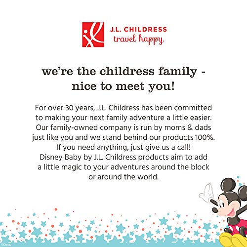Disney Baby by J.L. Childress Side Sling Stroller Cargo Net - Stroller Organizer Attachment for Storage, Mesh Bag for Baby Accessories, Universal Fit - Mickey, Black