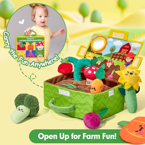 hahaland Baby Toys 6-12 Months - Fruits Vegetables Garden Plant Farm Plush