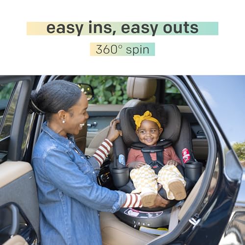 Joie Baby, Chili Spin SI 360 Rotating 2-in-1 Convertible Car Seat, Rear and Forward-Facing, No-Rethread Harness, Side Impact Protection (Dove)