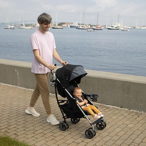 3Dlite Convenience Stroller, Gray – Lightweight Stroller with Aluminum Frame, Large Seat Area, 4 Position Recline, Extra Large Storage Basket – Infant Stroller for Travel and More