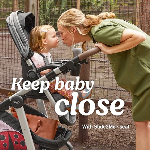 Graco Modes Nest2Grow Travel System, Carseat Stroller Combo, Includes: SnugRide DLX Infant Car Seat and Reversible Baby Stroller, Slide2Me Adjustable Seat, 4 Modes of Use with Optional Baby Gear, Ren
