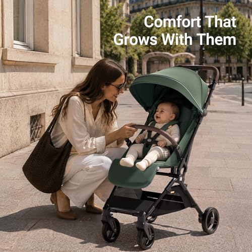 MAMAZING Ultra Air Lightweight Baby Travel Stroller with Carbon Fiber Frame, Compact & Airplane-Friendly, One-Handed Fold, 11.6 lbs, Perfect for Toddlers, Simply Taupe
