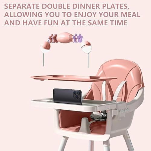 Nawahev Portable High Chair,High Chairs for Babies and Toddlers,Multi-Use Easy Clean Baby High Chair with Lock Wheels, Comfortable Feeding and Place The Toy Storage Basket uuu