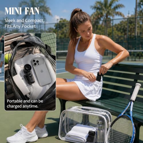 Portable Handheld Fan, Mini Clip On Fan with 4 Speeds, 0.26lb mini fan