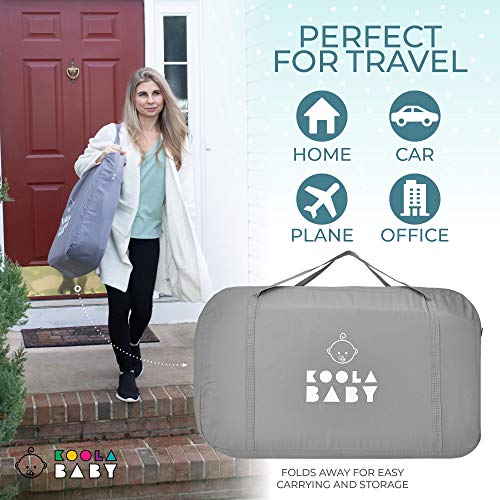 KoolerThings 3 in 1 Baby Bassinet, Bedside Sleeper, & Playpen, Easy Folding Portable Crib (Grey)- KoolaBaby (Bassinet)