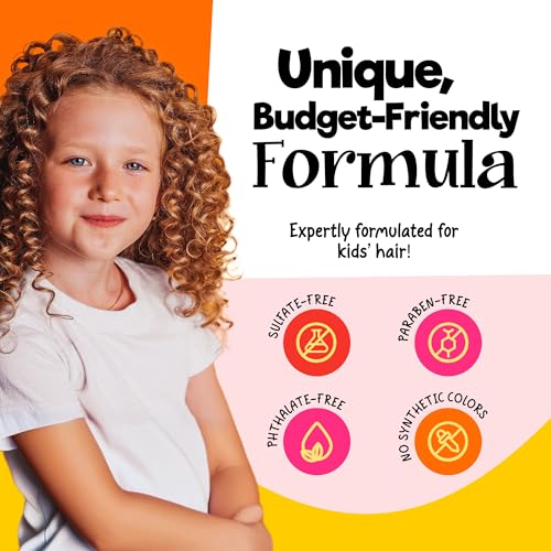 CurlyKids Textured Hair Care Set for Kids, Spray, Shampoo & Creme, 4 Pack