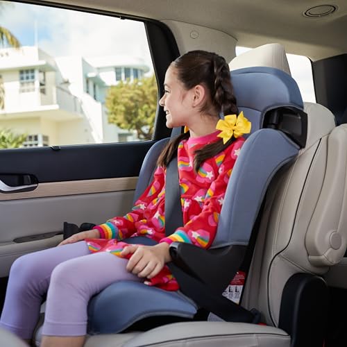 Cosco Kids Finale DX 2-in-1 Booster Car Seat, Forward Facing Toddler Car Seat (40-65 lbs) and Belt Positioning High Back Booster (40-100 lbs), Organic Waves