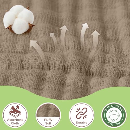 OEKO TEX 100% Organic Cotton 2 PK Muslin Baby Hooded Towel Toddler 32x32 in