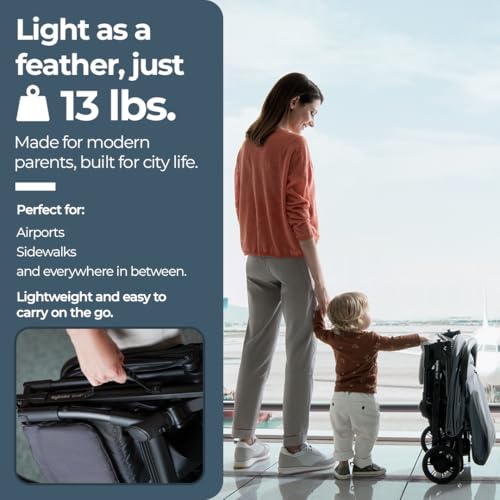 Inglesina Quid 2 Stroller - Alpaca Beige - Ultra Compact Lightweight Travel Stroller, Babies and Toddlers, Airplane Overhead, Foldable, Reclining Seat, Collapsible Canopy, 3 Months - 50 lbs, BPA Free