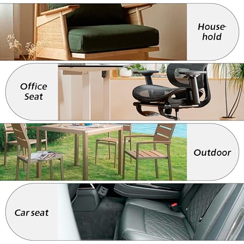 runfider Car Booster Thick Height Adjustable Seat Cushion with Breathable Mesh Cover, Portable Seat Cushion for Driving, Office Chairs Wheelchairs Trucks SUV's and Home Use Black