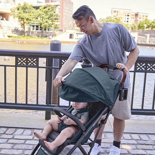 Ingenuity 3Dquickclose CS+ Compact Fold Stroller – Lightweight Stroller with Oversized Canopy, Extra-Large Storage and Compact Fold, Deep Ocean