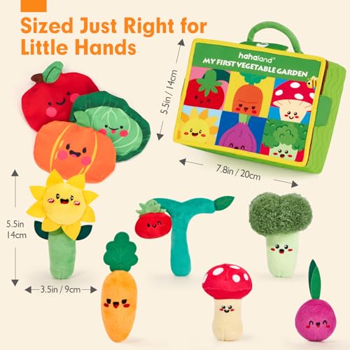 hahaland Baby Toys 6-12 Months - Fruits Vegetables Garden Plant Farm Plush