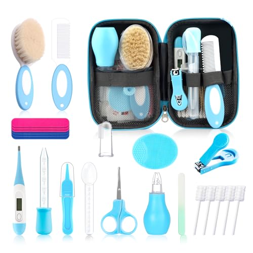 Baby Healthcare and Grooming Kit for Newborn Kids, 24PCS Upgraded Safety Baby Care Kit, Newborn Nursery Health Care Set, Baby Care Products
