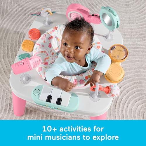 Fisher-Price Baby to Toddler Toy 3-in-1 Musical Moments Activity Center & Play Table with Music Lights & Developmental Activities