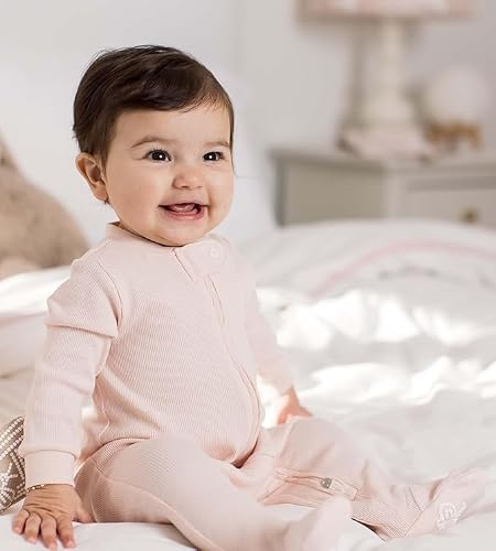 Burt's Bees Baby Girls' Organic Cotton, Sleep and Play Footed Pajamas