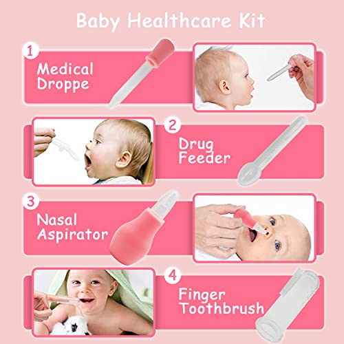 LLbucuo Baby Healthcare and Grooming Kit, 26 in 1 Baby Electric Nail Trimmer Set Newborn Nursery Health Care Set for Newborn Infant Toddlers Baby Boys Girls Kids Haircut Tools