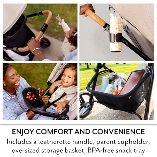 Evenflo Pivot NXT Travel System with LiteMax NXT Infant Car Seat (Latte Tan)