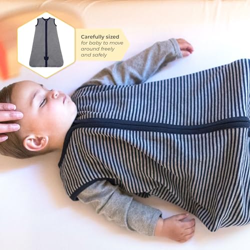 Burt's Bees Baby Beekeeper Wearable Blanket Winter, Organic Cotton Swaddle 0.5 or 1.5 TOG, Baby Infant Wearable Blanket & Essentials Shower Gift