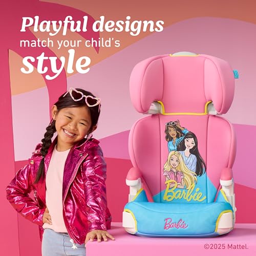 Barbie x Graco Turbobooster 2.0 High Back Booster Seat, Belt Positioning Booster Car Seat for Big Kids
