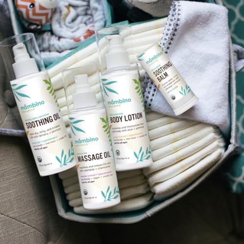Mambino Organics Baby Arrival Essential Care Gift Set - Organic Baby Care Kit, Vegan & Cruelty-Free 4pc Set, Ideal Organic Baby Gift Set for New Moms