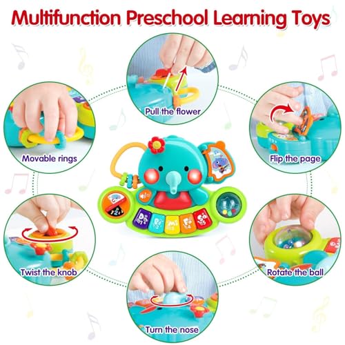 Baby Piano Toy 6 to 12 Months Light Up Music Baby Toys for 6 9 12 18 Months Early Learning Educational Piano Keyboard Infant Babies Girl Toy 1 Year Old Boy Girls Gift