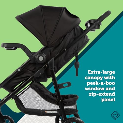 Safety 1st Grow and Go Flex 8-in-1 Travel System, Infant Car Seat Stroller Combo, Orchid Bloom