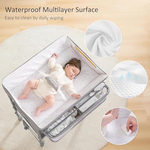 Maydolly Baby Changing Table, Maydolly Portable Foldable Changing Table, Waterproof Diaper Changing Station, Adjustable Height Changing Station, Mobile Nursery for Newborn and Infant