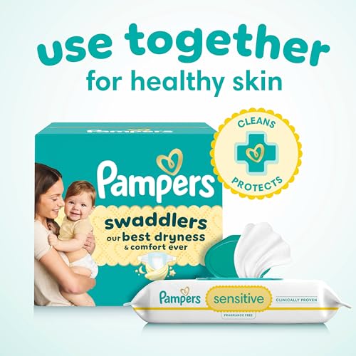 Pampers Sensitive Baby Wipes - Fragrance Free 56 Count, 1X
