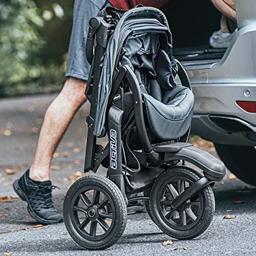 Chicco Activ3 Jogging Stroller Travel System, Activ3 Jogging Stroller with KeyFit 30 Infant Car Seat and Base, Solar/Grey