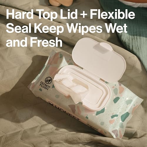 The Honest Company Clean Conscious Multi-Use Wipes | Hypoallergenic + Unscented for Sensitive Skin | Over 99% Water, Compostable, Plant Based, Baby Wipes | Geo Mood, 288 Count