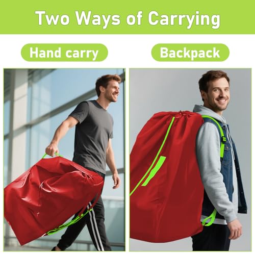 Jaseppor Car Seat Bags For Airplane Travel, Gate Check Bag, Durable Travel Bag with Thickened Shoulder Straps and 2pcs Luggage Tags For Airplane