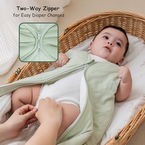 Coco Cuddle 1.0 TOG Baby Sleep Sack, Ultra Soft Bamboo Rayon (Sage)