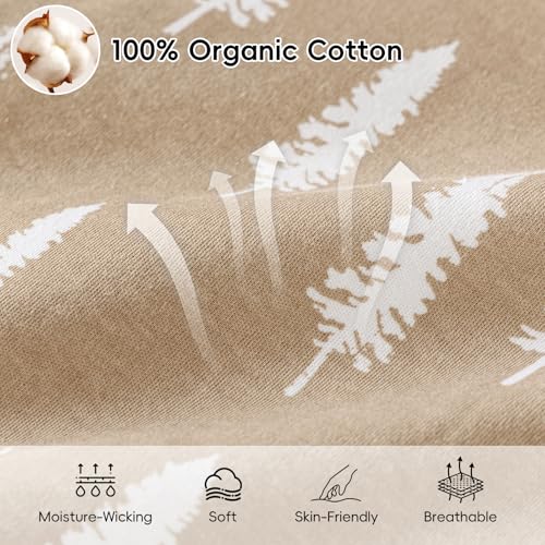 david's kids 100% Organic Cotton Baby Sleep Sack 6-12 Months, Soft Baby Wearable Blankets with 2-Way Zipper, 2 Pack Comfy Sleeping Bags for Infant Newborn Boys Girls, Medium Size, Woodland