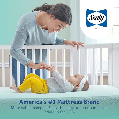 Sealy Baby Infant and Crib Mattress - Refresh 2 Stage, Breathable and Waterproof, GREENGUARD Gold Certified, Made in USA
